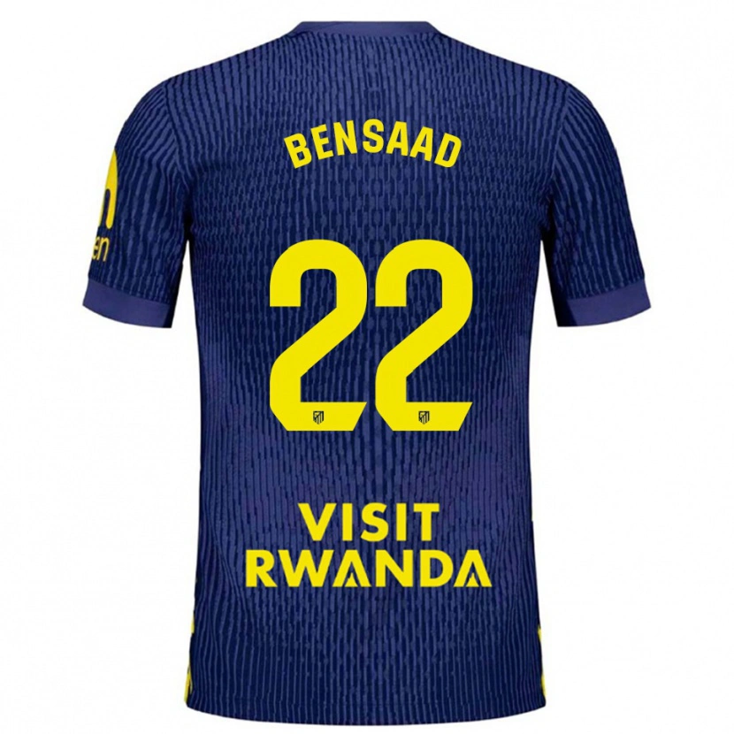 Danxen Women Adnane Bensaad #22 Navy Yellow Away Jersey 2025/26 T-Shirt