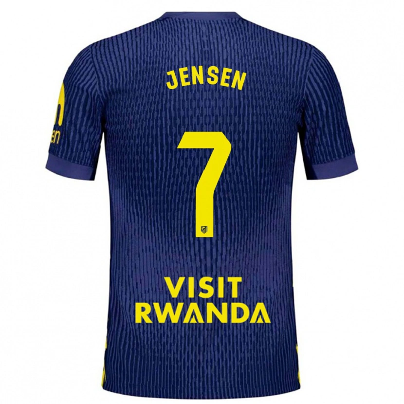 Danxen Women Synne Jensen #7 Navy Yellow Away Jersey 2025/26 T-Shirt