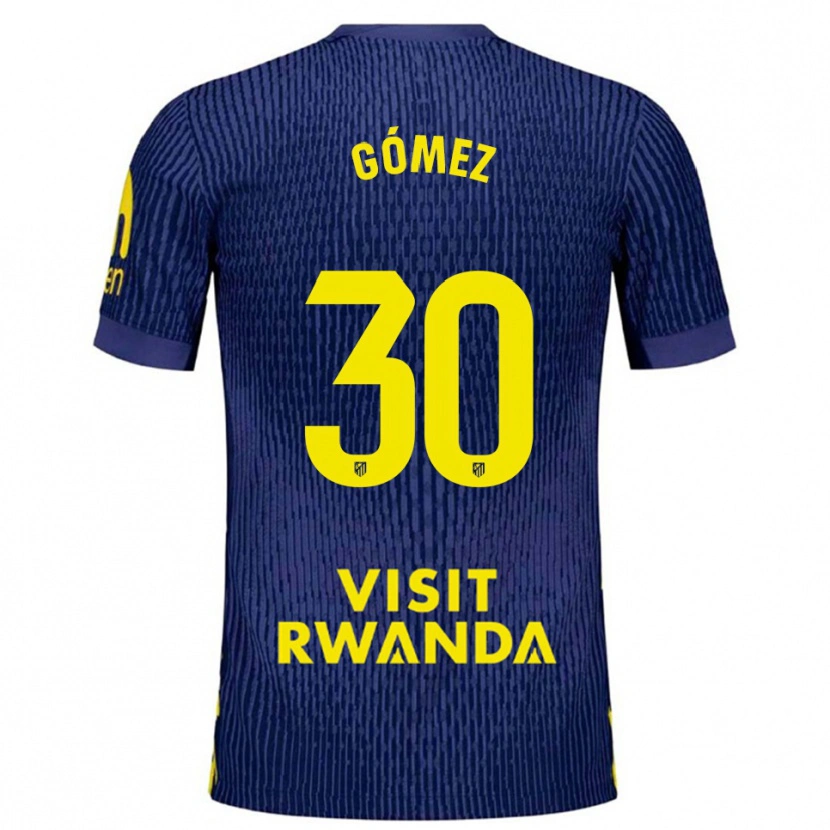 Danxen Women Rubén Gómez #30 Navy Yellow Away Jersey 2025/26 T-Shirt