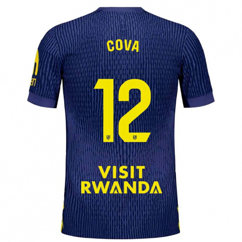 Danxen Women Adrian Cova #12 Navy Yellow Away Jersey 2025/26 T-Shirt
