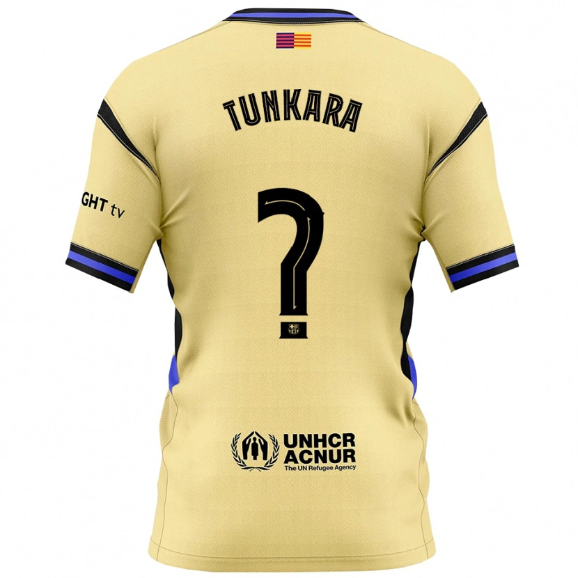 Danxen Women Ebrima Tunkara #0 Yellow Black Away Jersey 2025/26 T-Shirt