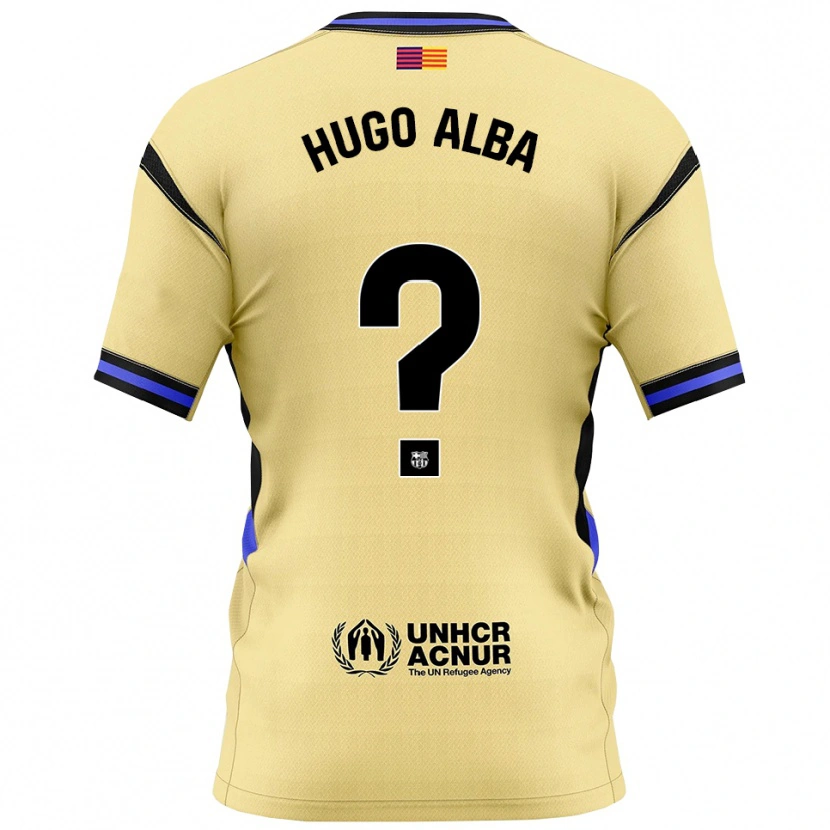 Danxen Women Hugo Alba #0 Yellow Black Away Jersey 2025/26 T-Shirt