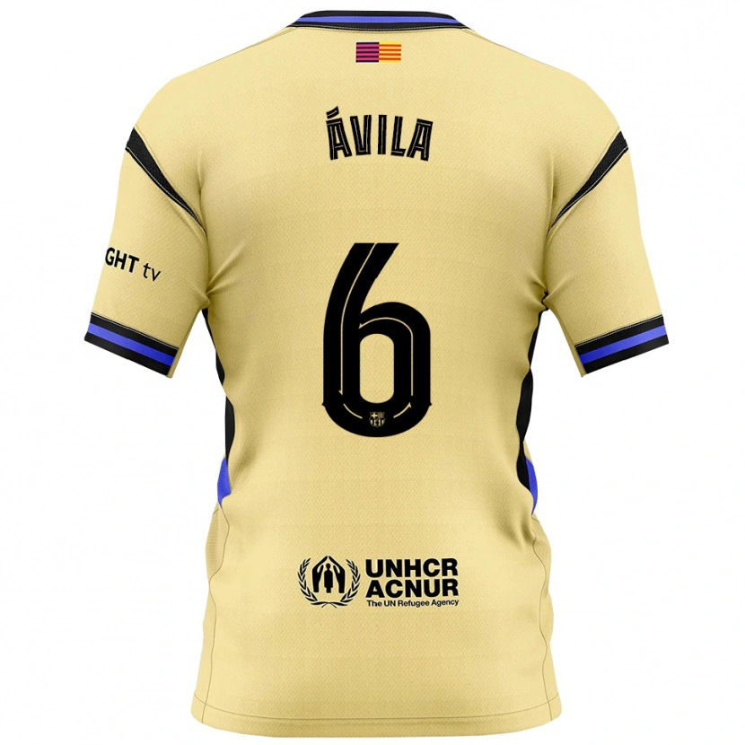 Danxen Women Dani Ávila #6 Yellow Black Away Jersey 2025/26 T-Shirt