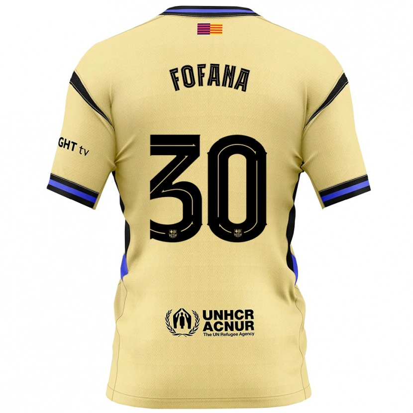 Danxen Women Nuhu Fofana #30 Yellow Black Away Jersey 2025/26 T-Shirt