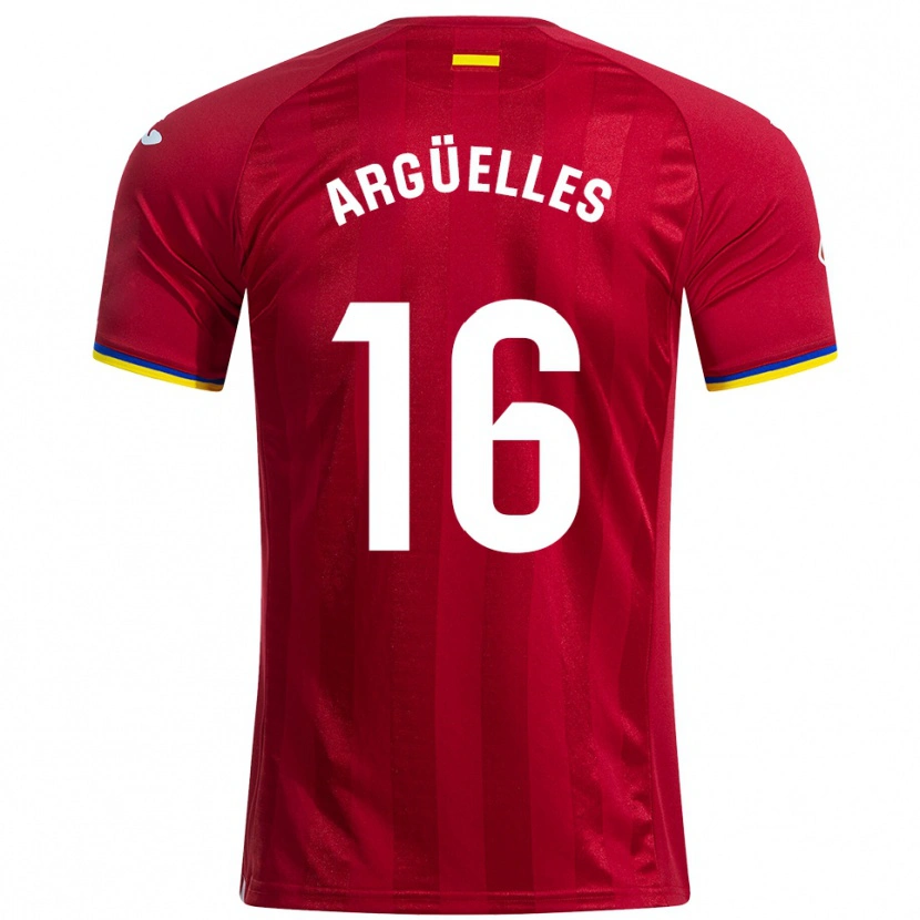 Danxen Women David Argüelles #16 Red Yellow Blue Away Jersey 2025/26 T-Shirt