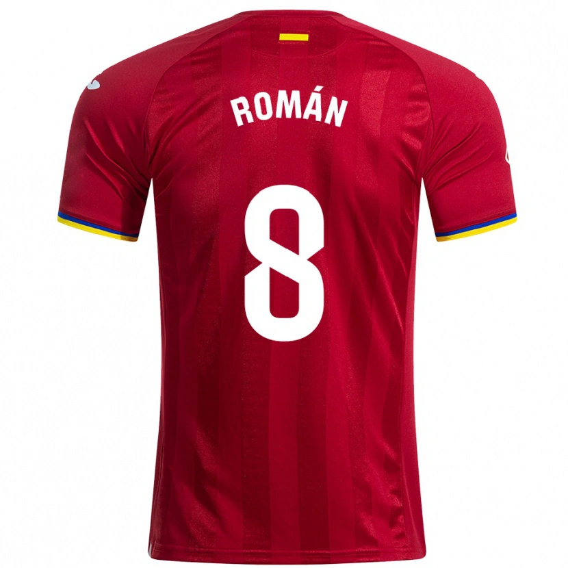 Danxen Women Manu Román #8 Red Yellow Blue Away Jersey 2025/26 T-Shirt