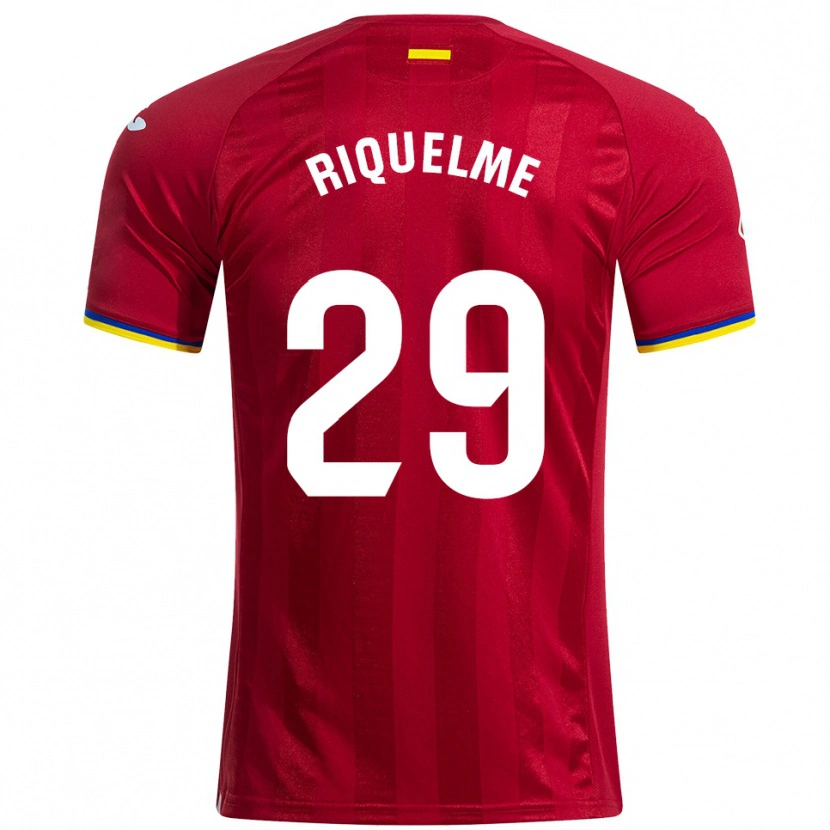 Danxen Women Adrián Riquelme #29 Red Yellow Blue Away Jersey 2025/26 T-Shirt