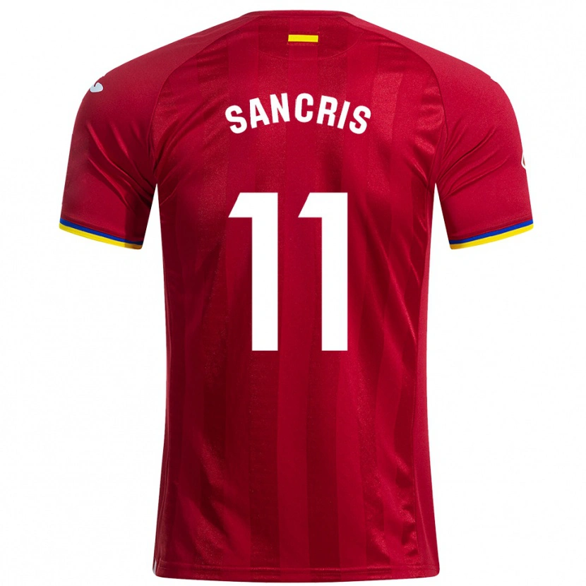 Danxen Women Álex Sancris #11 Red Yellow Blue Away Jersey 2025/26 T-Shirt