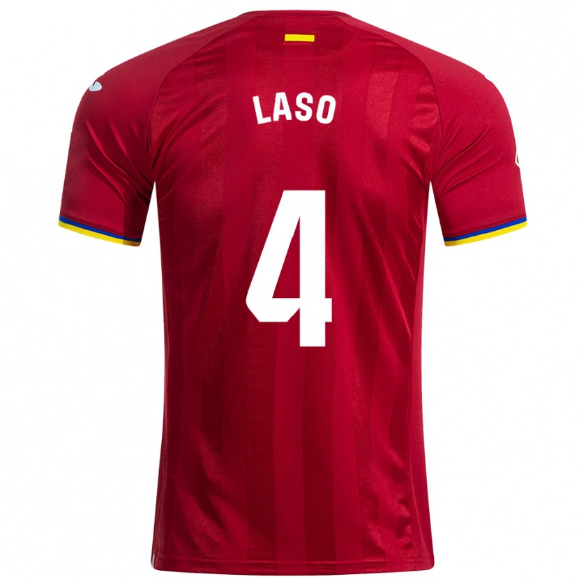 Danxen Women Lucas Laso #4 Red Yellow Blue Away Jersey 2025/26 T-Shirt