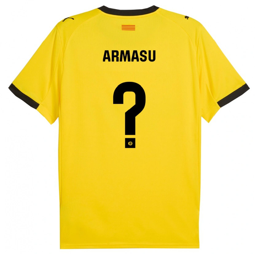 Danxen Women Daniel Armașu #0 Yellow Black Away Jersey 2025/26 T-Shirt