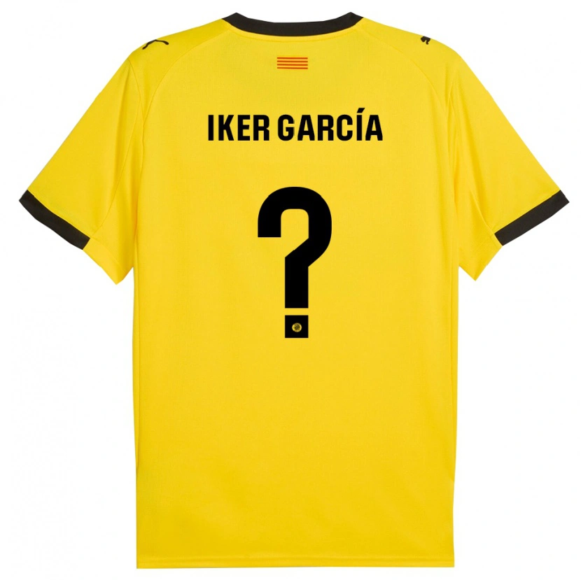 Danxen Women Iker García #0 Yellow Black Away Jersey 2025/26 T-Shirt