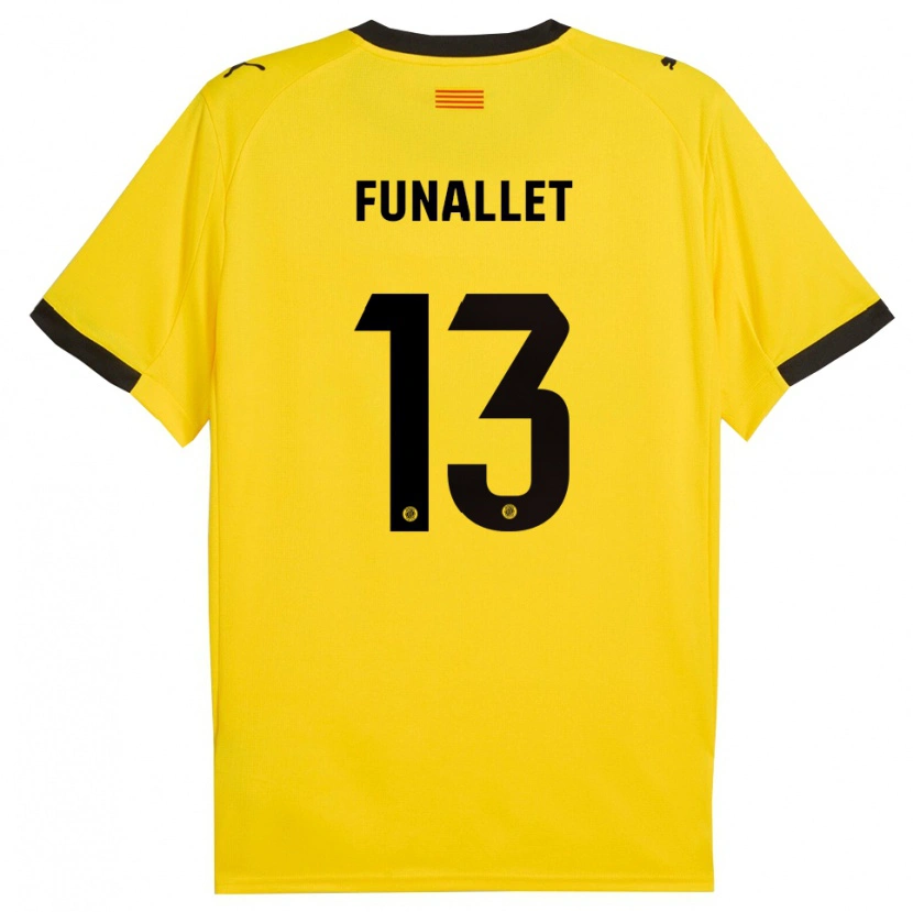 Danxen Women Pau Funallet #13 Yellow Black Away Jersey 2025/26 T-Shirt