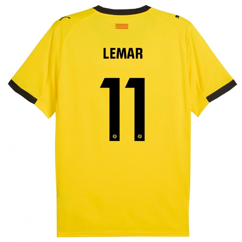 Danxen Women Thomas Lemar #11 Yellow Black Away Jersey 2025/26 T-Shirt