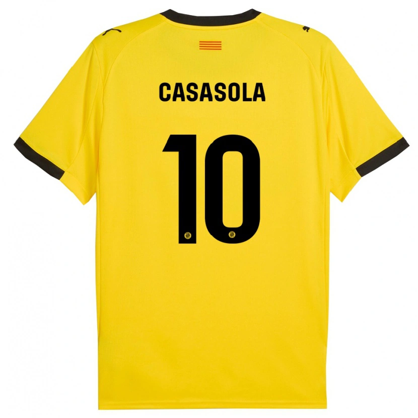 Danxen Women Derek Casasola #10 Yellow Black Away Jersey 2025/26 T-Shirt