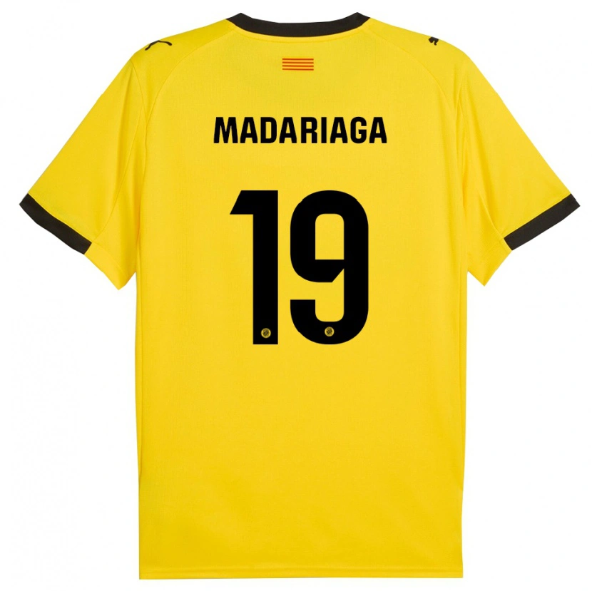 Danxen Women Génesis Madariaga #19 Yellow Black Away Jersey 2025/26 T-Shirt