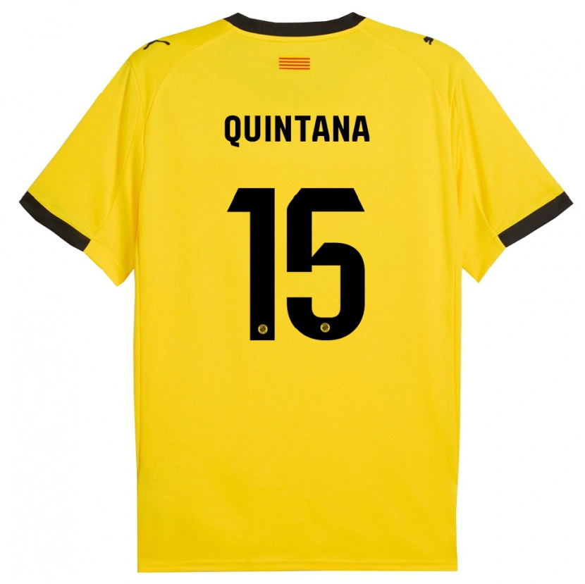 Danxen Women Amru Quintana #15 Yellow Black Away Jersey 2025/26 T-Shirt