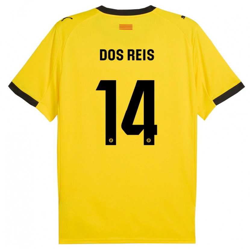 Danxen Women Leo Dos Reis #14 Yellow Black Away Jersey 2025/26 T-Shirt