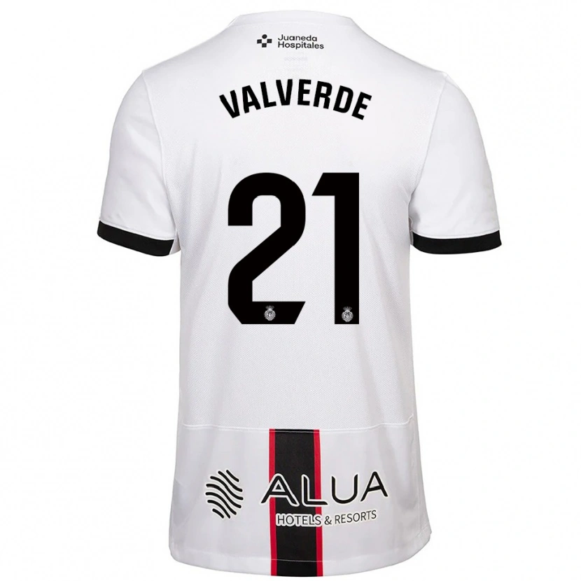Danxen Women David Valverde #21 White Black Away Jersey 2025/26 T-Shirt