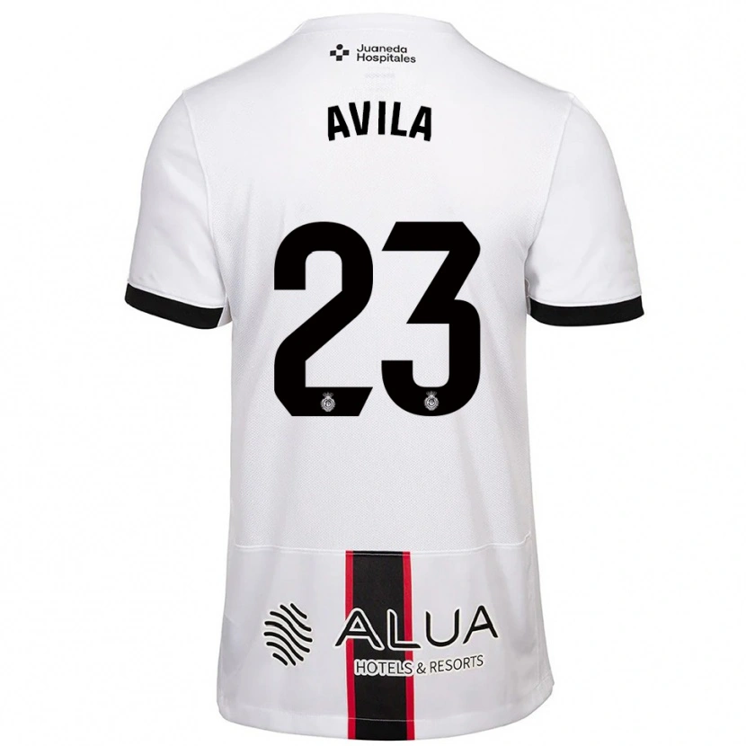 Danxen Women Santi Ávila #23 White Black Away Jersey 2025/26 T-Shirt