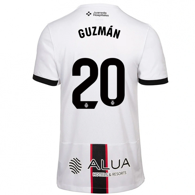 Danxen Women Samuel Guzmán #20 White Black Away Jersey 2025/26 T-Shirt