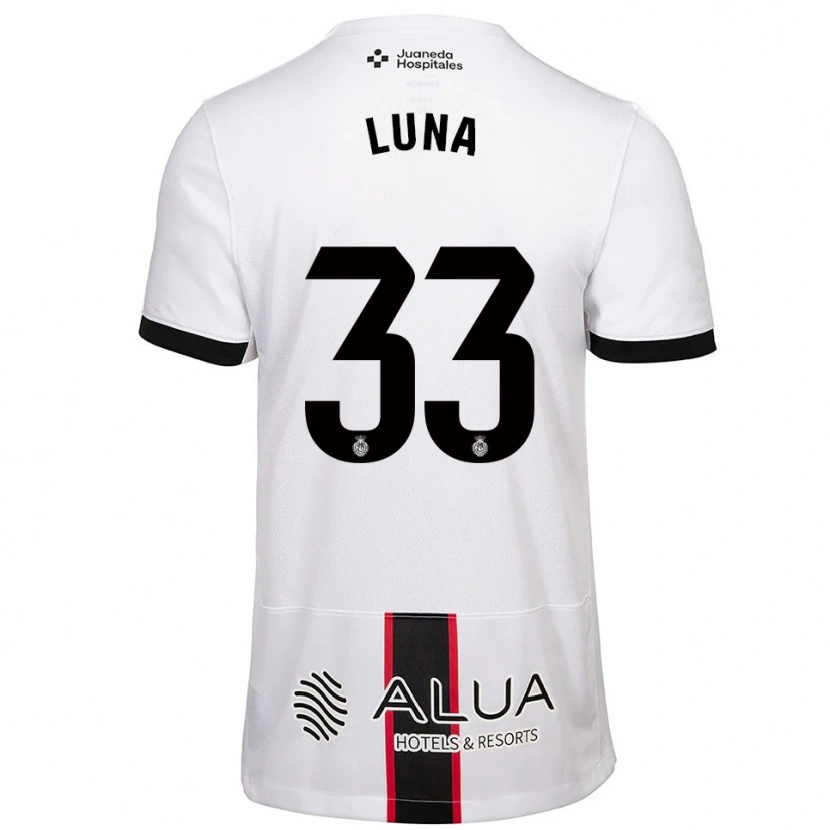 Danxen Women Daniel Luna #33 White Black Away Jersey 2025/26 T-Shirt