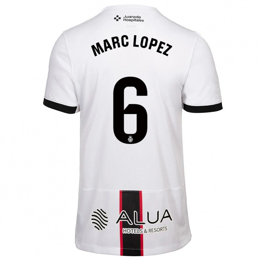 Danxen Women Marc López #6 White Black Away Jersey 2025/26 T-Shirt