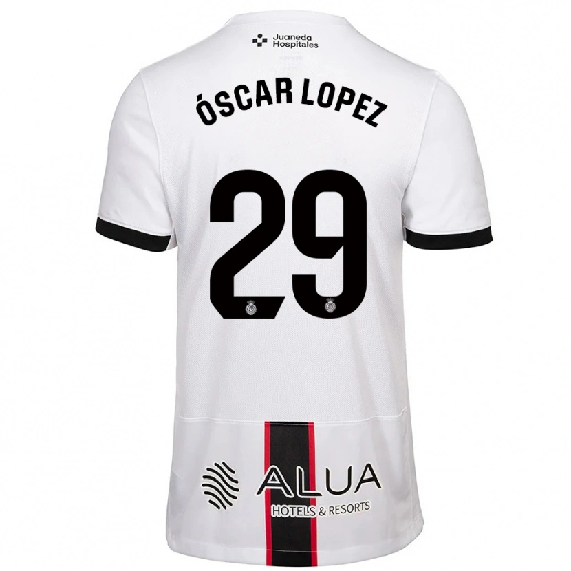 Danxen Women Óscar López #29 White Black Away Jersey 2025/26 T-Shirt