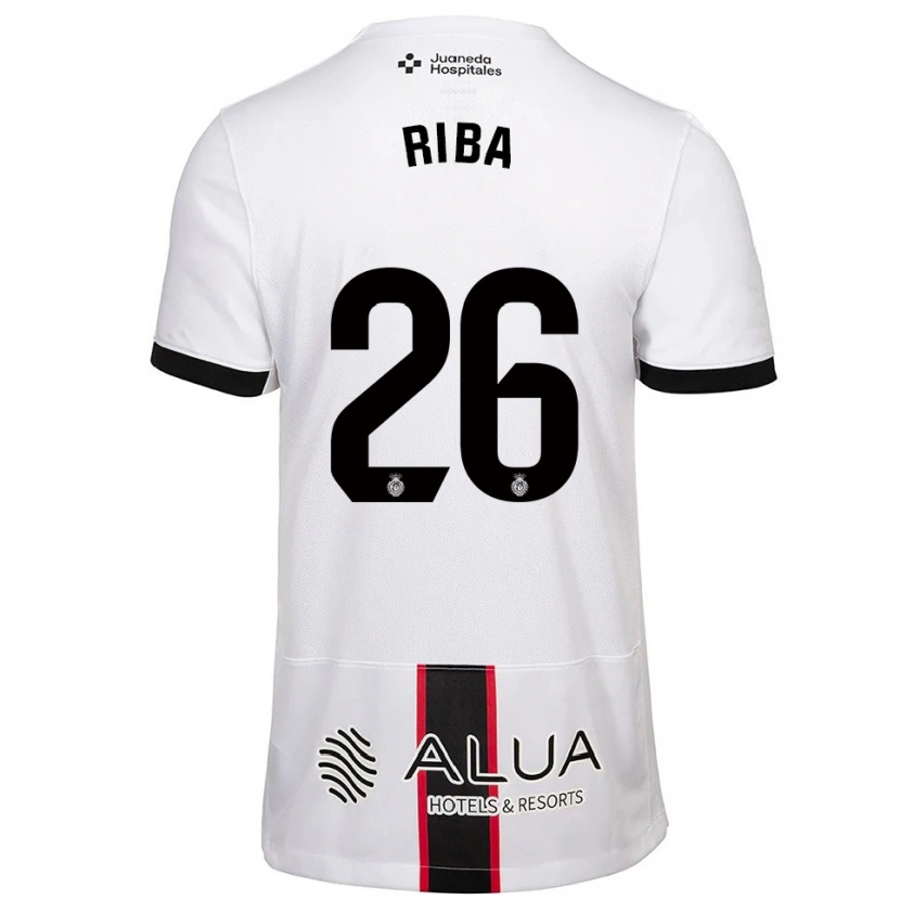 Danxen Women Cesc Riba #26 White Black Away Jersey 2025/26 T-Shirt
