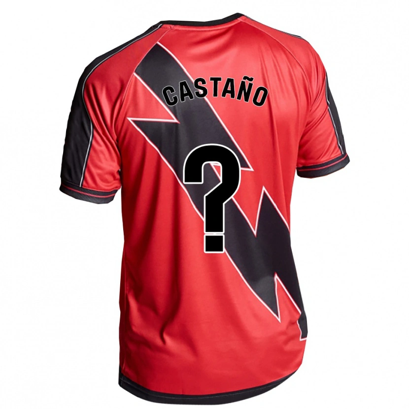 Danxen Women Hugo Castaño #0 Red Black Away Jersey 2025/26 T-Shirt