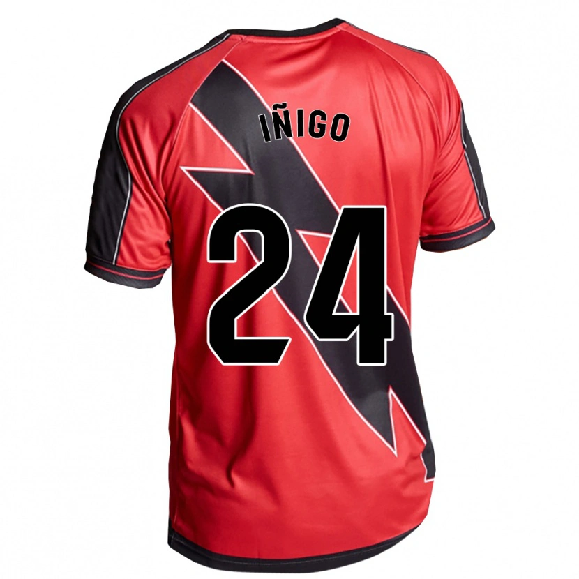 Danxen Women Iván Iñigo #24 Red Black Away Jersey 2025/26 T-Shirt