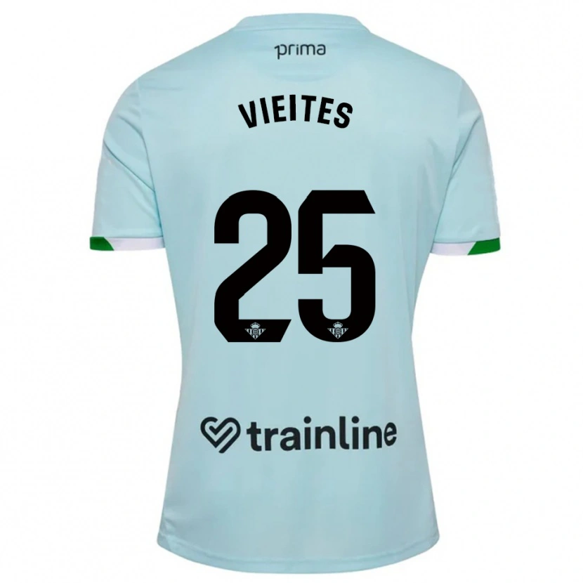 Danxen Women Fran Vieites #25 Sky Blue Green Away Jersey 2025/26 T-Shirt
