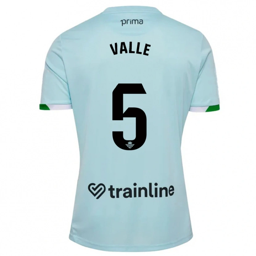 Danxen Women María Valle López #5 Sky Blue Green Away Jersey 2025/26 T-Shirt