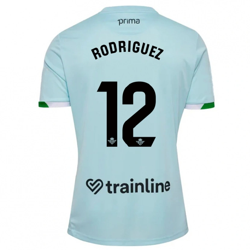 Danxen Women Ricardo Rodríguez #12 Sky Blue Green Away Jersey 2025/26 T-Shirt