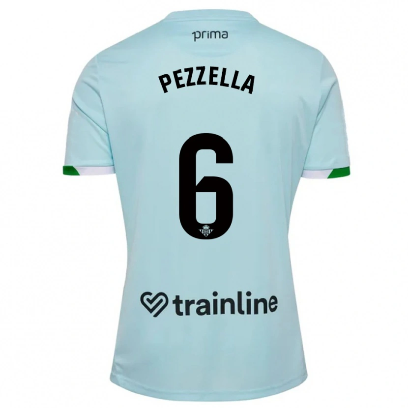 Danxen Women German Pezzella #6 Sky Blue Green Away Jersey 2025/26 T-Shirt