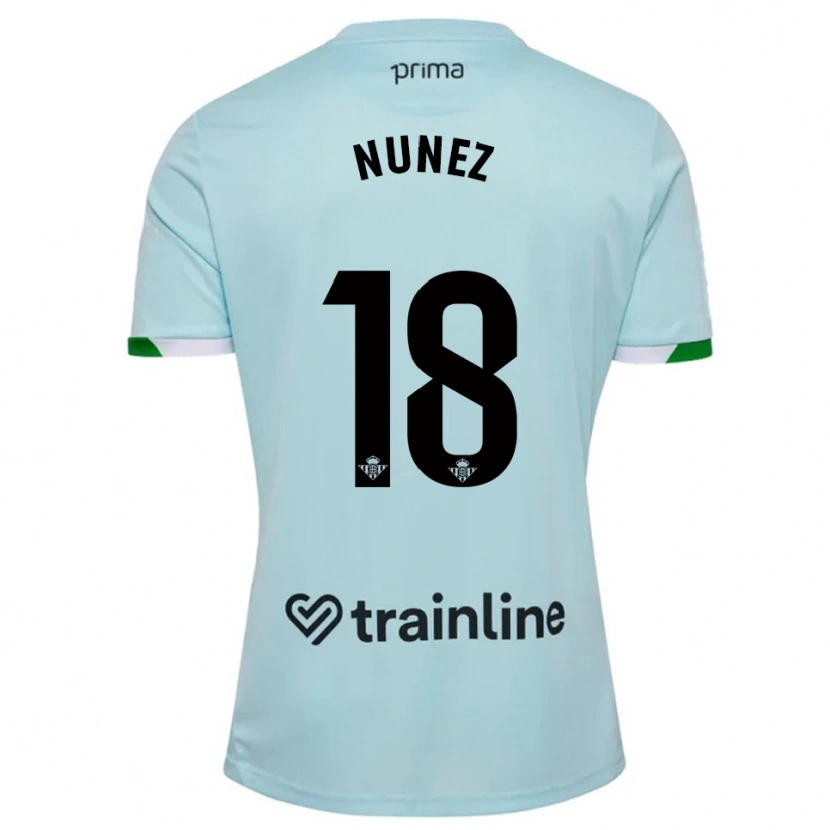 Danxen Women Romina Núñez #18 Sky Blue Green Away Jersey 2025/26 T-Shirt