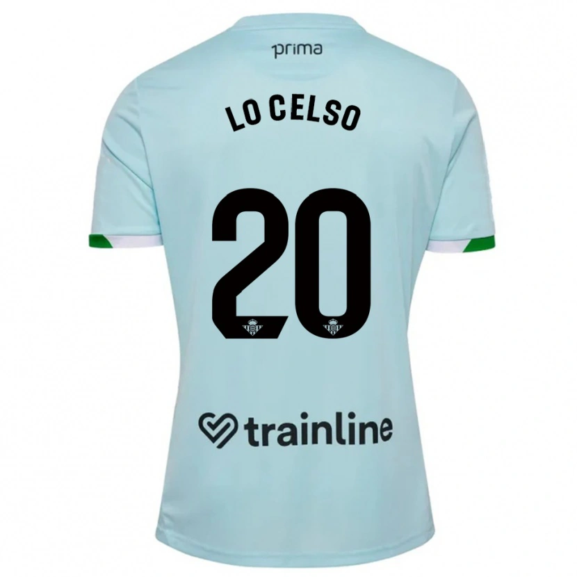 Danxen Women Giovani Lo Celso #20 Sky Blue Green Away Jersey 2025/26 T-Shirt