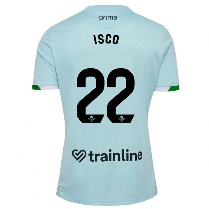 Danxen Women Isco #22 Sky Blue Green Away Jersey 2025/26 T-Shirt