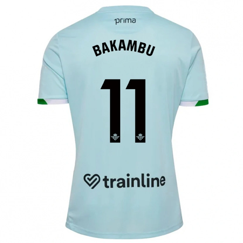 Danxen Women Cédric Bakambu #11 Sky Blue Green Away Jersey 2025/26 T-Shirt