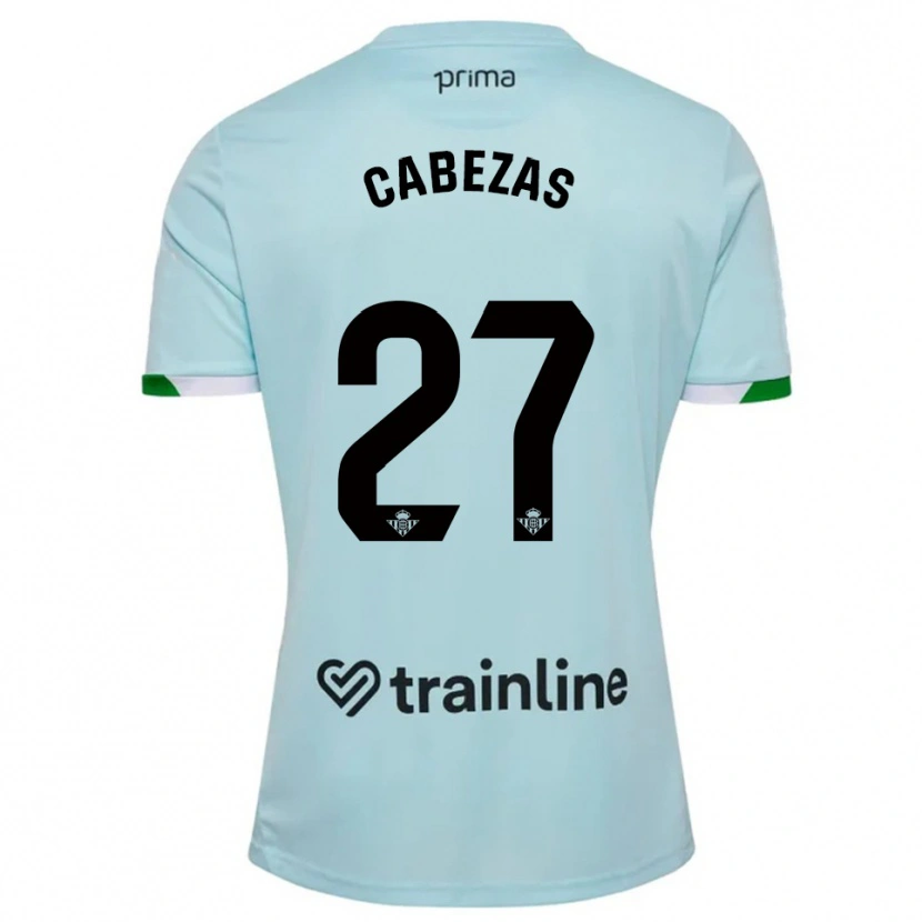 Danxen Women Ángela Cabezas #27 Sky Blue Green Away Jersey 2025/26 T-Shirt