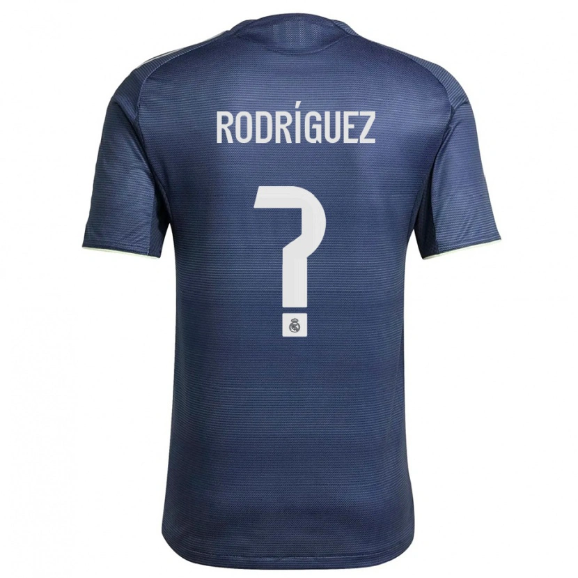 Danxen Women Álvaro Rodríguez #0 Navy Silver Away Jersey 2025/26 T-Shirt