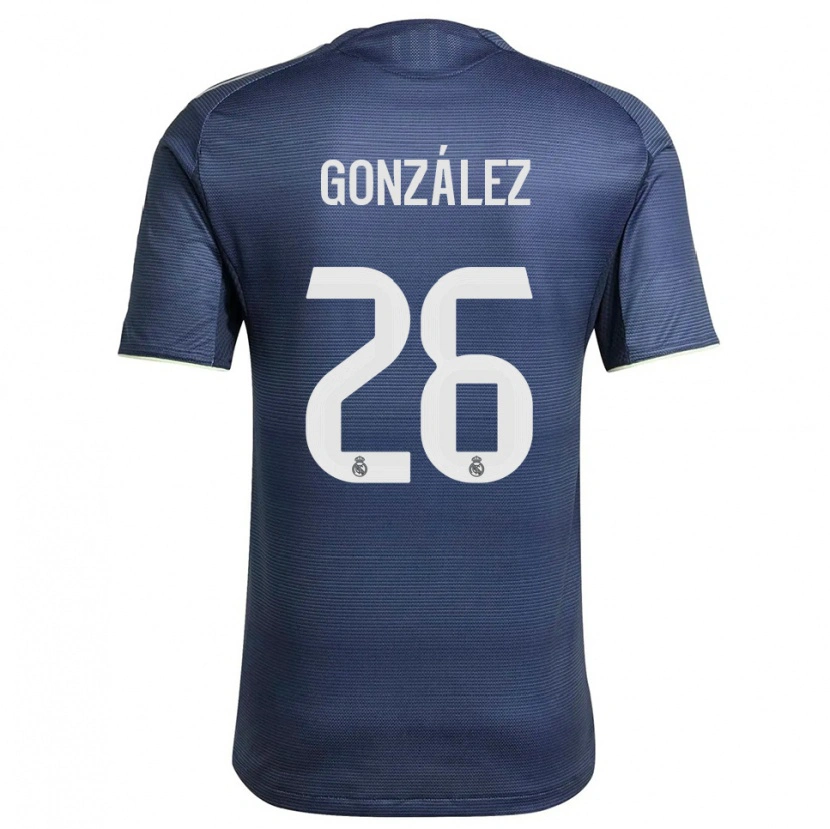 Danxen Women Fran González #26 Navy Silver Away Jersey 2025/26 T-Shirt