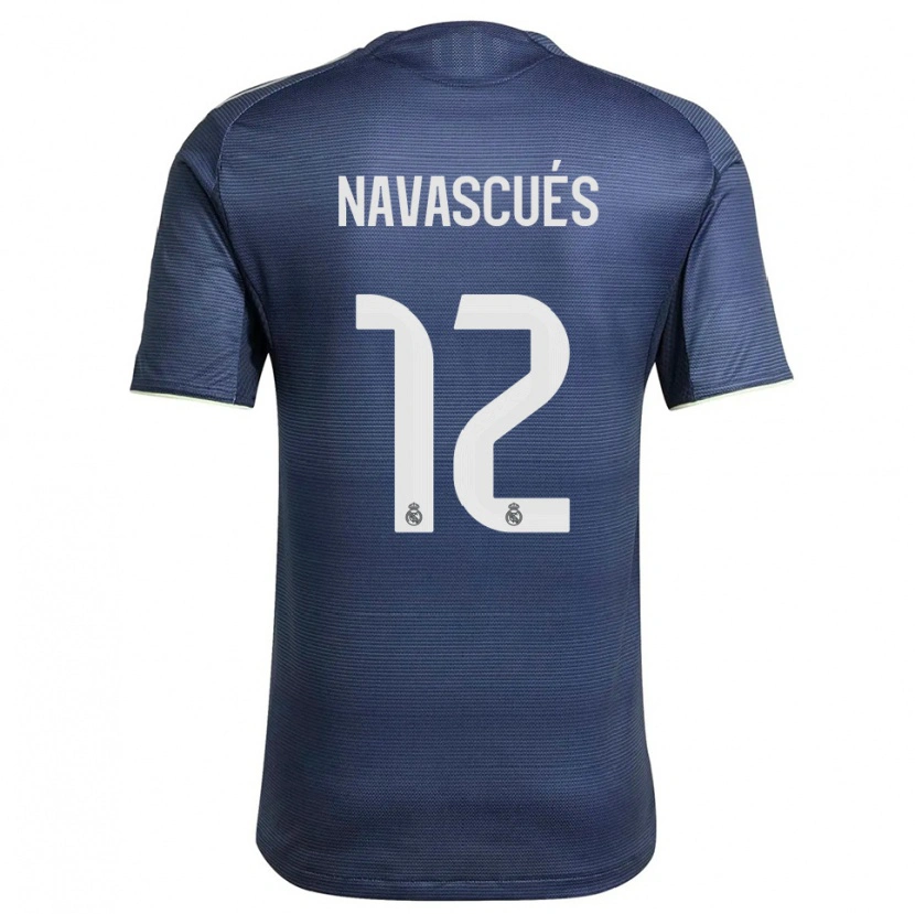 Danxen Women Liberto Navascués #12 Navy Silver Away Jersey 2025/26 T-Shirt