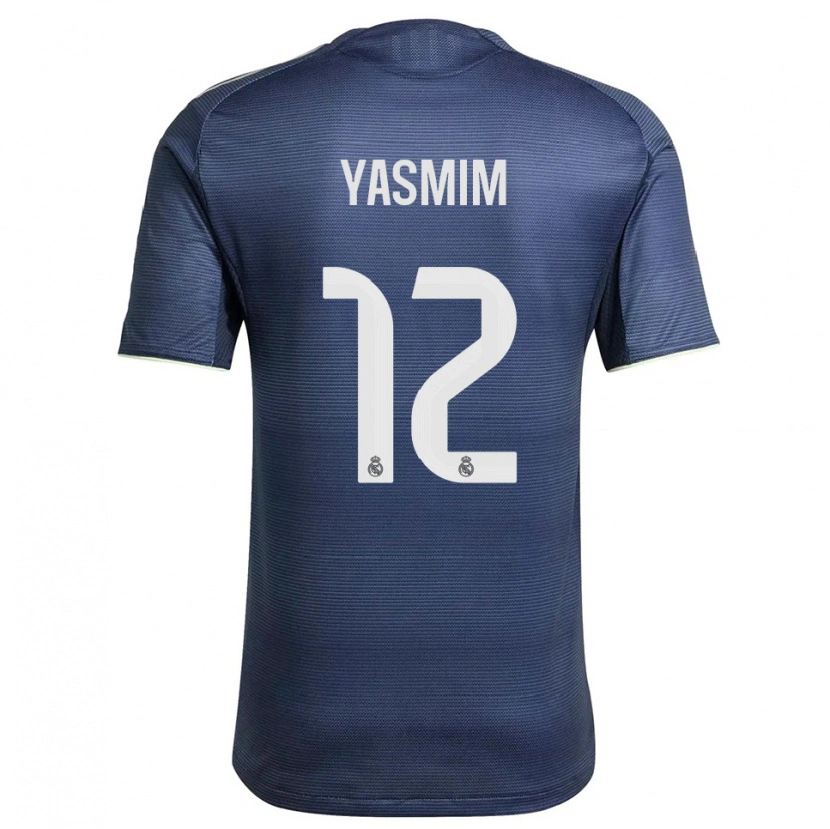 Danxen Women Yasmim Assis Ribeiro #12 Navy Silver Away Jersey 2025/26 T-Shirt