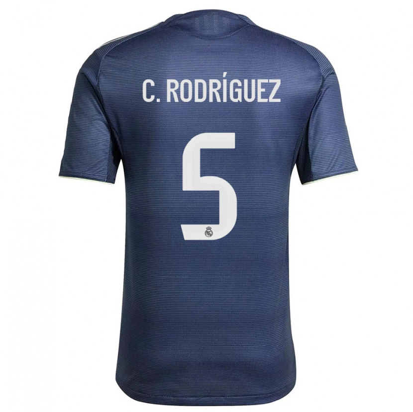 Danxen Women Carlos Rodríguez #5 Navy Silver Away Jersey 2025/26 T-Shirt
