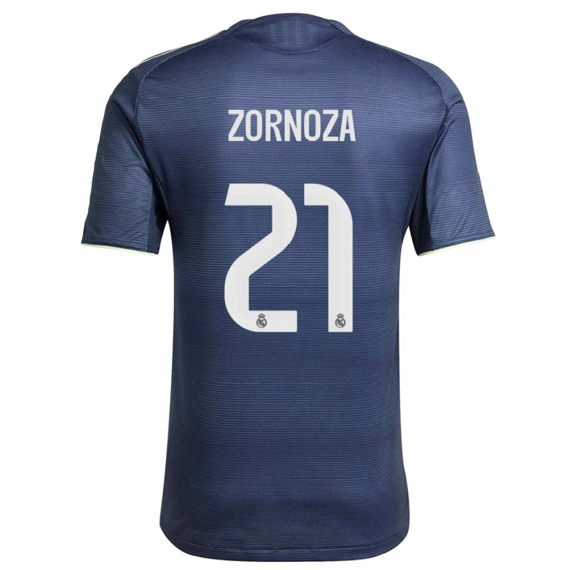 Danxen Women Claudia Zornoza #21 Navy Silver Away Jersey 2025/26 T-Shirt