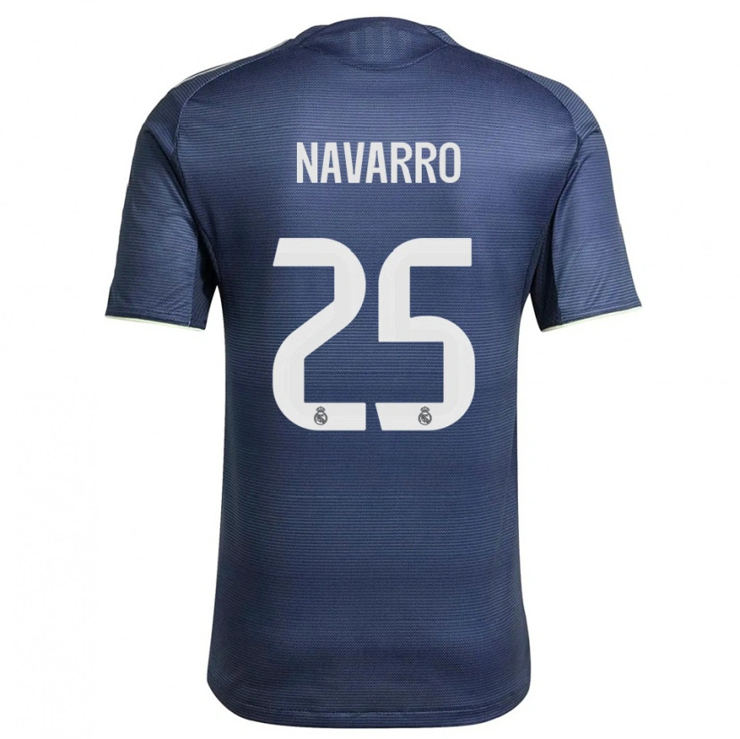 Danxen Women Javier Navarro #25 Navy Silver Away Jersey 2025/26 T-Shirt