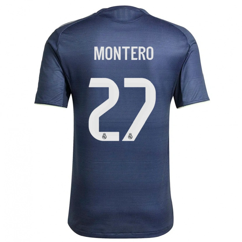 Danxen Women Pablo Montero #27 Navy Silver Away Jersey 2025/26 T-Shirt