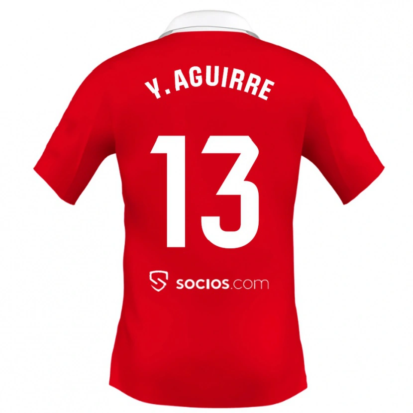 Danxen Women Yolanda Aguirre Gutiérrez #13 Red White Grey Away Jersey 2025/26 T-Shirt