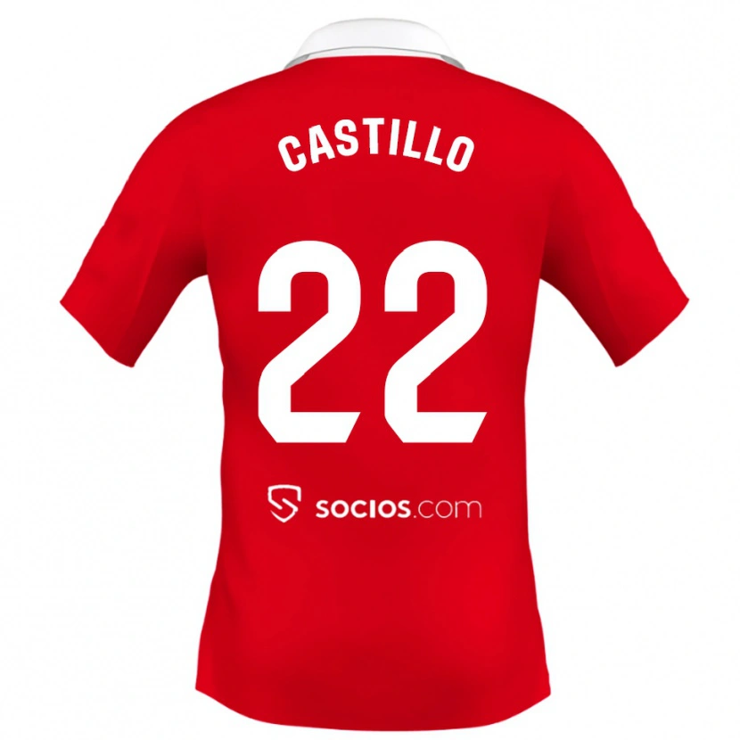 Danxen Women José Castillo #22 Red White Grey Away Jersey 2025/26 T-Shirt