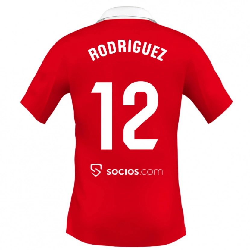 Danxen Women Lucía María Rodríguez Herrero #12 Red White Grey Away Jersey 2025/26 T-Shirt